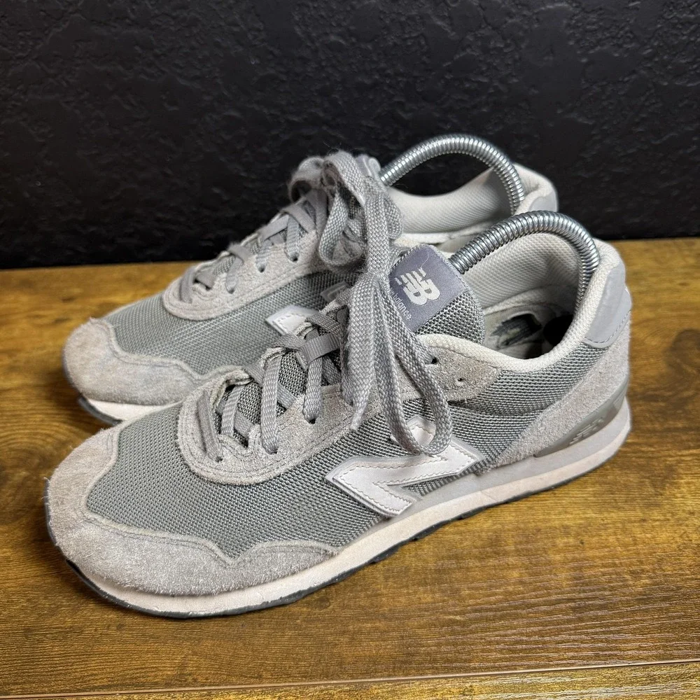New Balance 515 WL515GRY Grey Suede Mesh Lifestyle Sneakers Womens 8.5‎